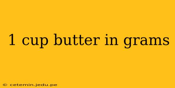 1 cup butter in grams