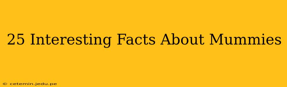 25 Interesting Facts About Mummies