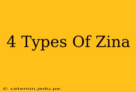4 Types Of Zina