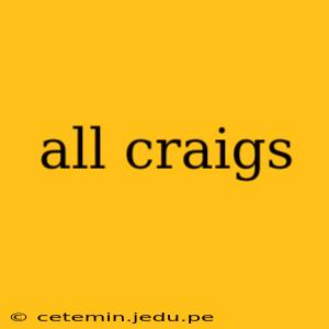 all craigs