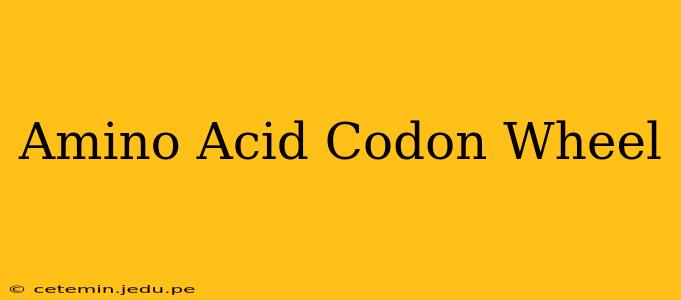 Amino Acid Codon Wheel