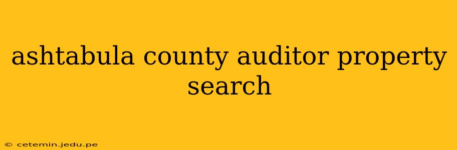 ashtabula county auditor property search