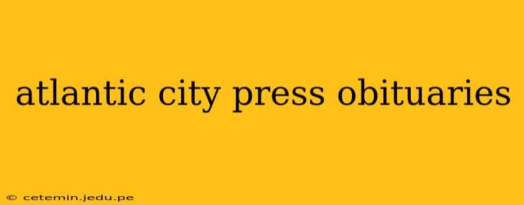 atlantic city press obituaries