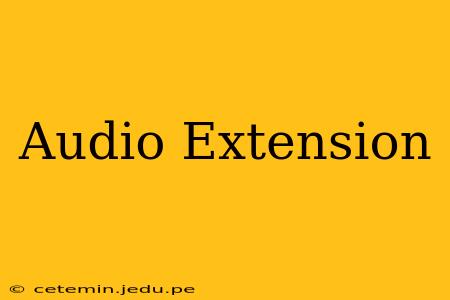 Audio Extension