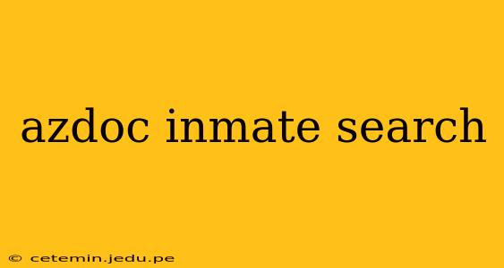azdoc inmate search
