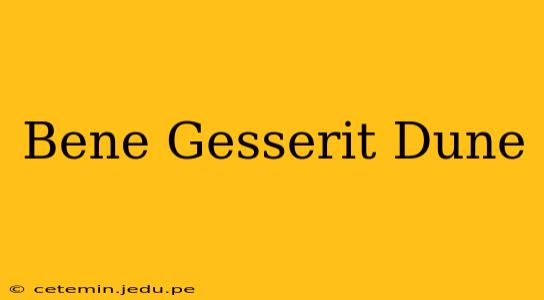 Bene Gesserit Dune