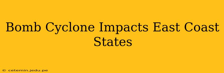 Bomb Cyclone Impacts East Coast States