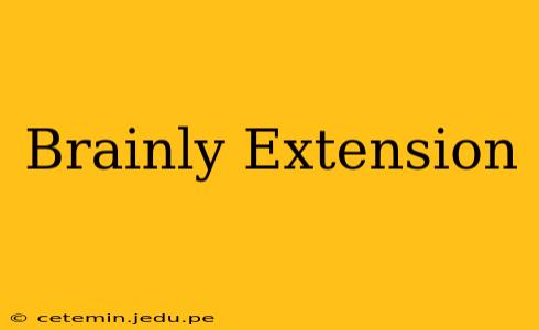 Brainly Extension