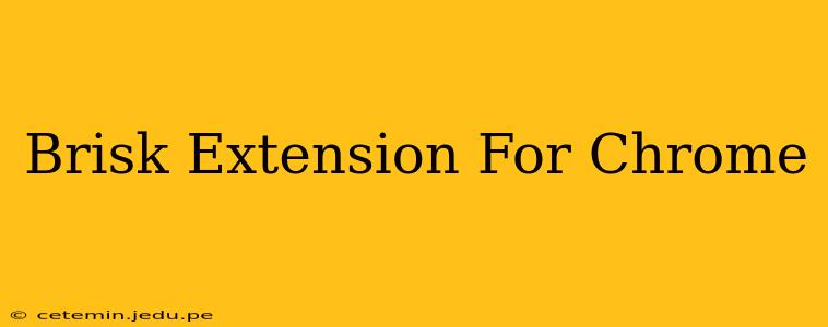 Brisk Extension For Chrome