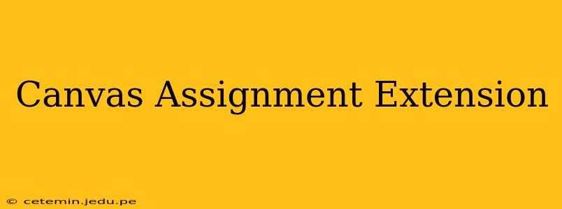 Canvas Assignment Extension