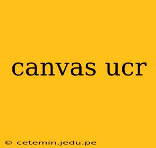 canvas ucr