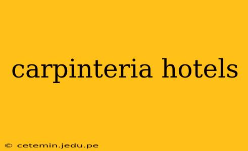 carpinteria hotels