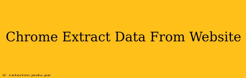 Chrome Extract Data From Website