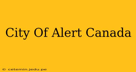 City Of Alert Canada