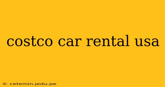 costco car rental usa