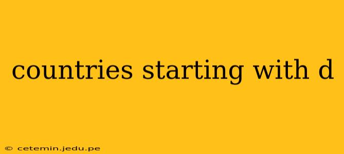 countries starting with d