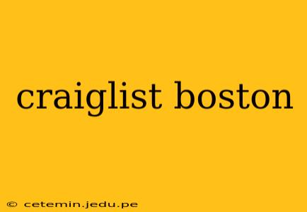 craiglist boston