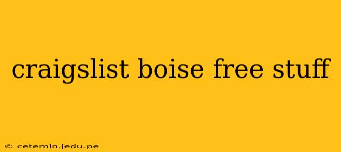 craigslist boise free stuff