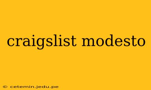 craigslist modesto