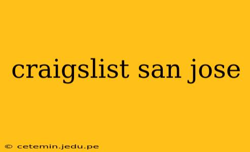 craigslist san jose