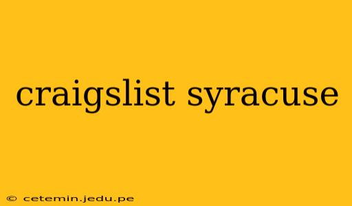 craigslist syracuse