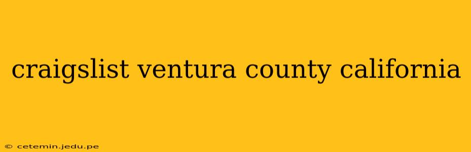 craigslist ventura county california