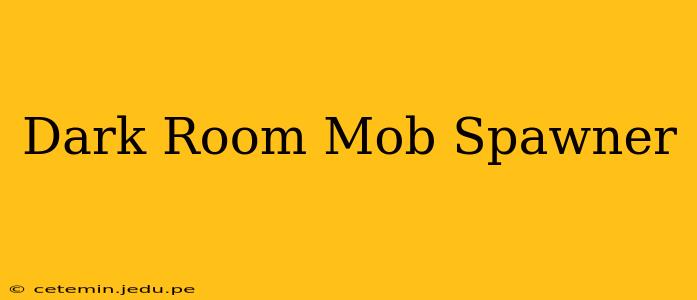 Dark Room Mob Spawner