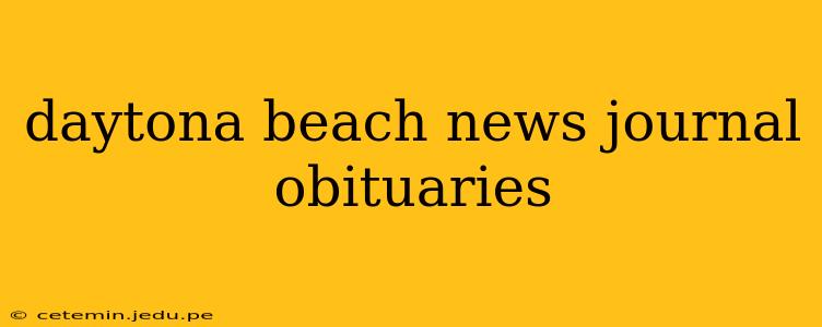 daytona beach news journal obituaries