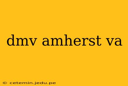 dmv amherst va