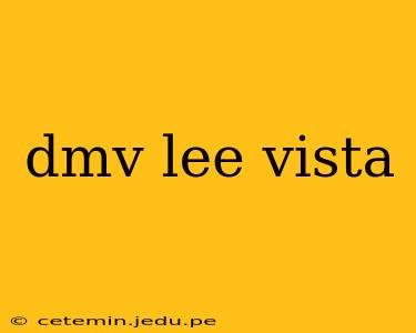 dmv lee vista