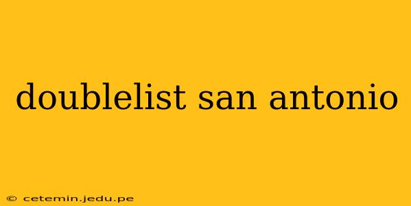 doublelist san antonio