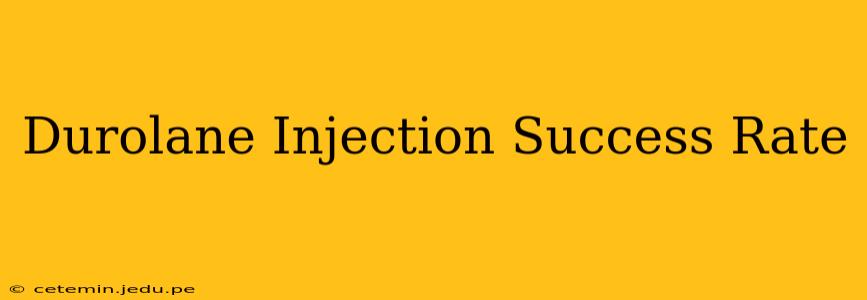 Durolane Injection Success Rate