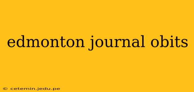 edmonton journal obits
