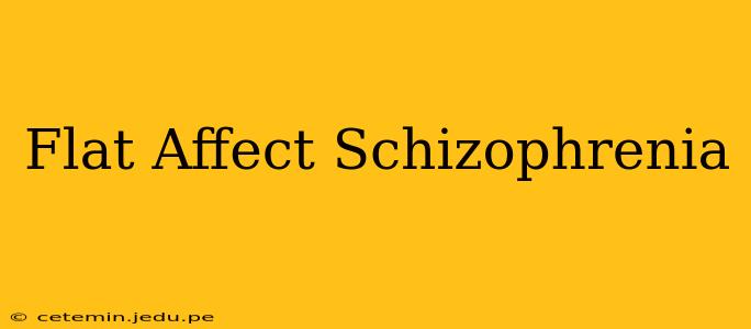 Flat Affect Schizophrenia