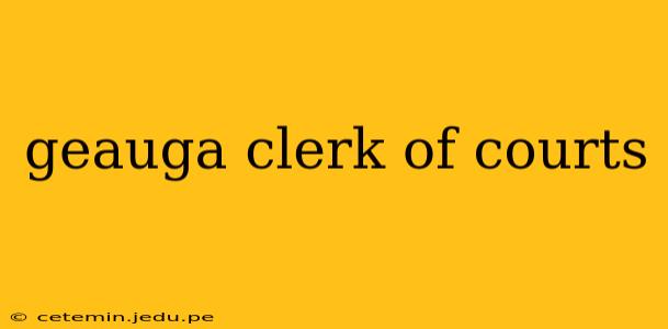 geauga clerk of courts