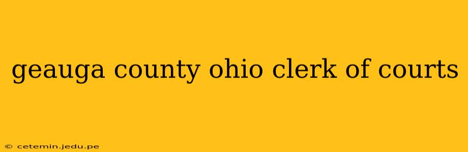 geauga county ohio clerk of courts