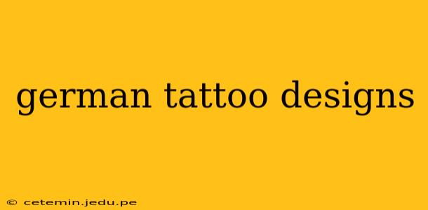 german tattoo designs