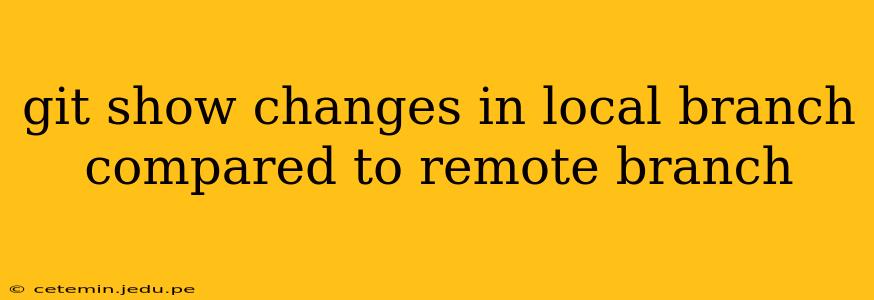 git show changes in local branch compared to remote branch