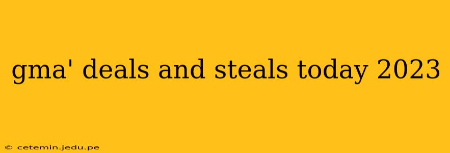 gma' deals and steals today 2023