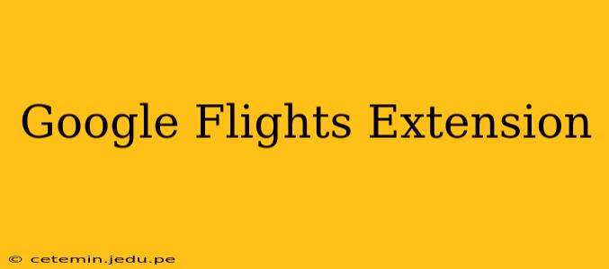 Google Flights Extension