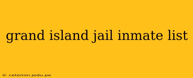 grand island jail inmate list