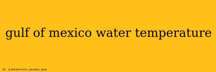 gulf of mexico water temperature