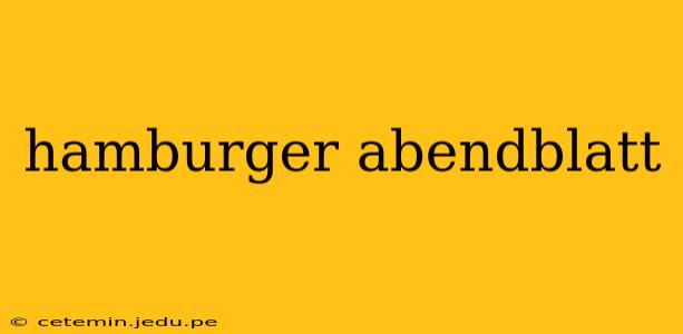 hamburger abendblatt
