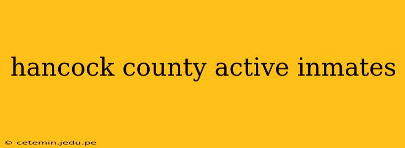 hancock county active inmates