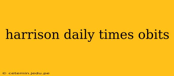 harrison daily times obits