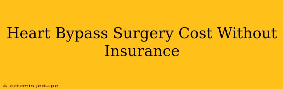 Heart Bypass Surgery Cost Without Insurance