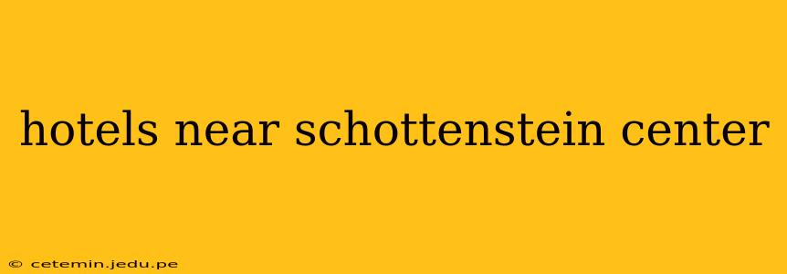 hotels near schottenstein center