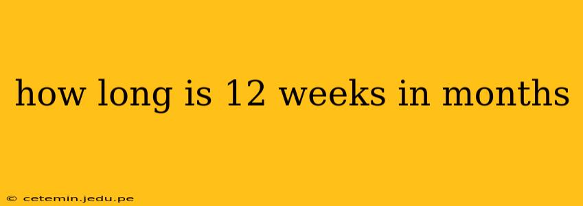 how long is 12 weeks in months
