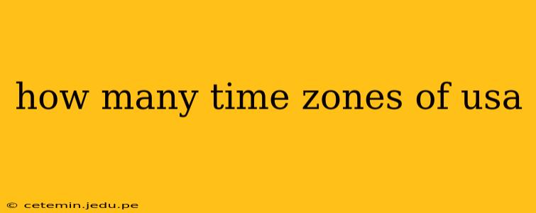 how many time zones of usa