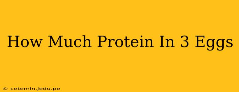 How Much Protein In 3 Eggs